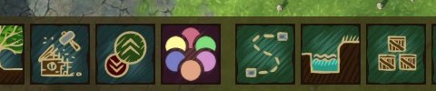 The Archipelago button in Timberborn's bottom toolbar